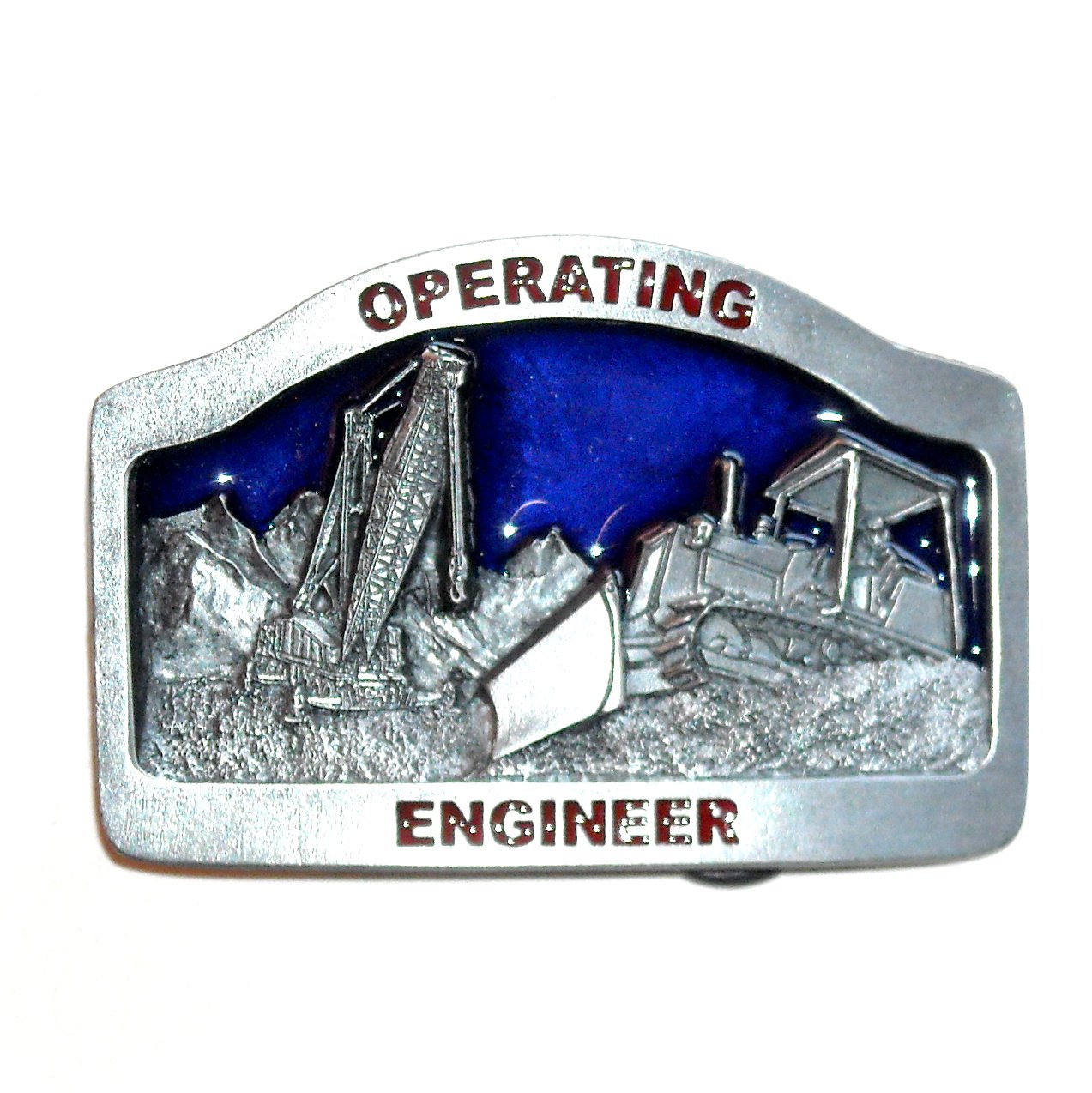 Operating Engineer Original Bergamot Pewter US Belt Buckle