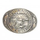 Tony Lama Alaska State Seal First Edition Solid Brass US Belt Buckle