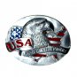 American Eagle USA Land Of The Free Bergamot 3D Pewter US Belt Buckle