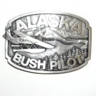Alaska Bush Pilot 3D Bergamot Solid Pewter US Belt Buckle