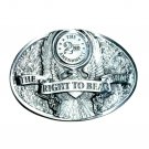 Right To Bear Arms 2ND Amendment Original Bergamot Pewter US Belt Buckle