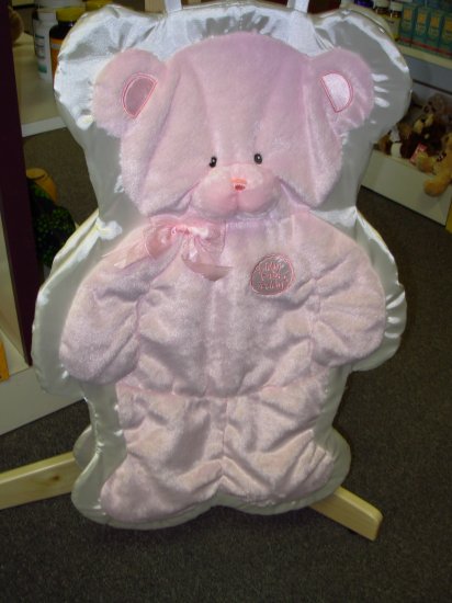 gund pink bear blanket