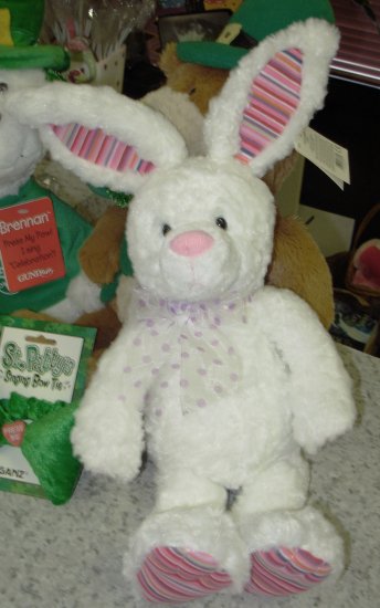 white stuffed animal bunny