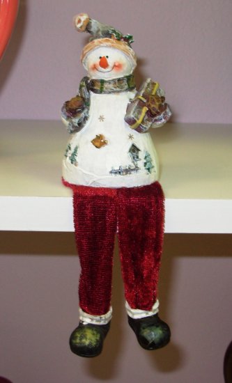 plush snowman shelf sitter
