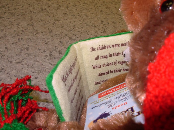 gund storytime bear reading twas night