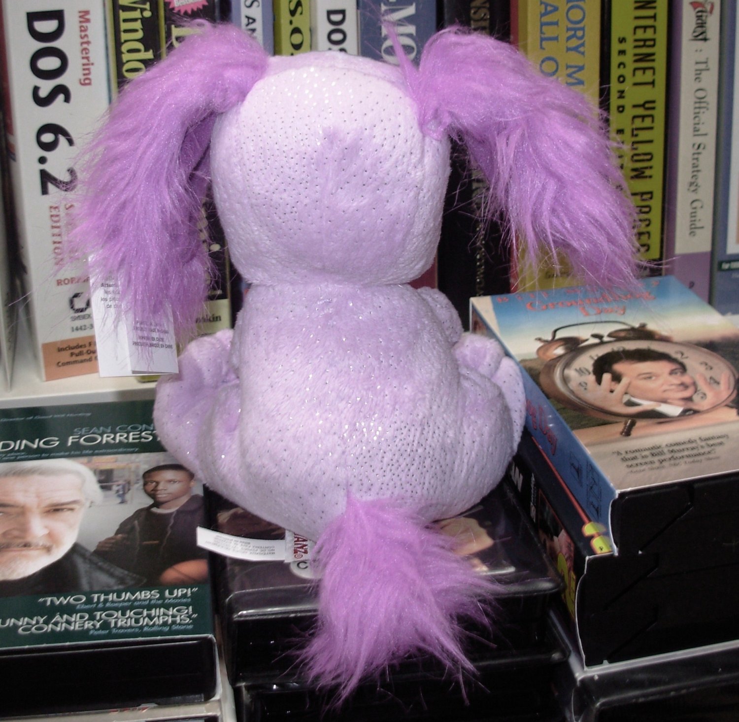 lavender stuffed dog