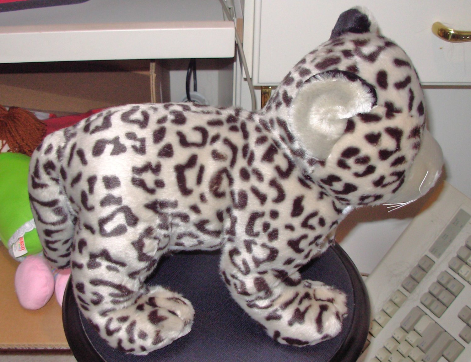 giant stuffed snow leopard