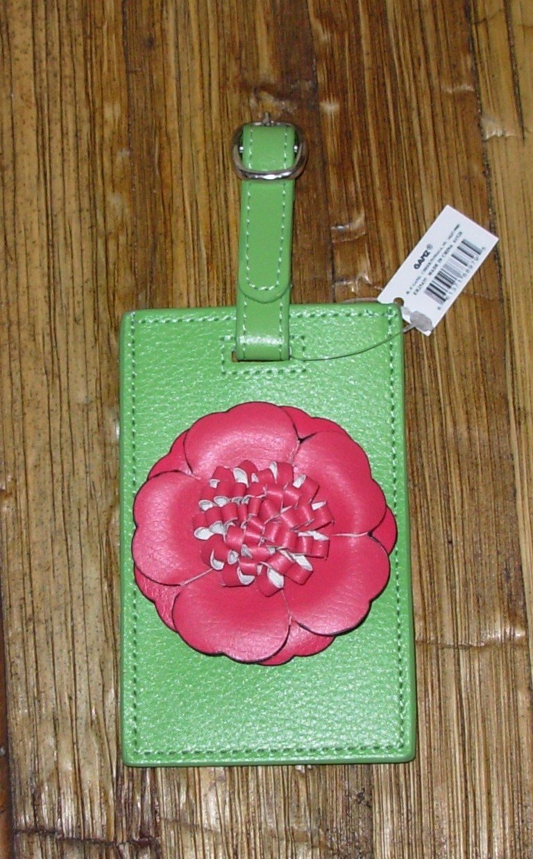 flower luggage tag