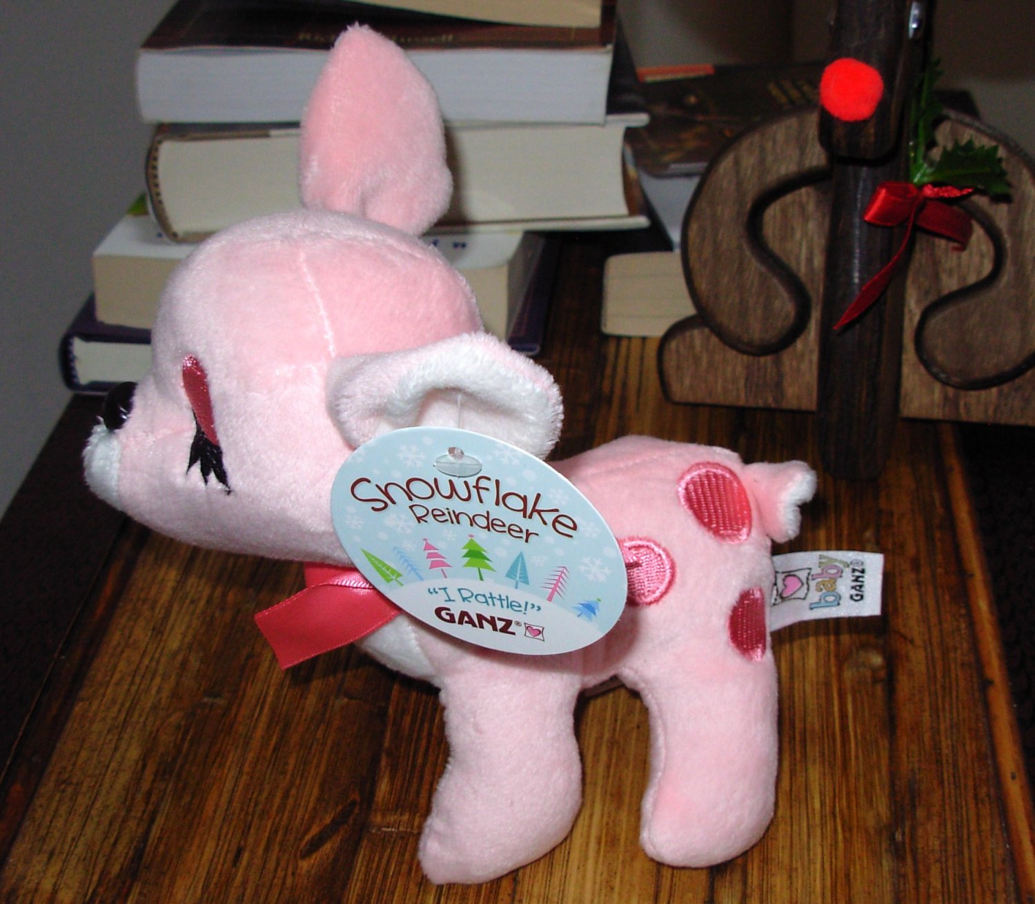 pink reindeer plush