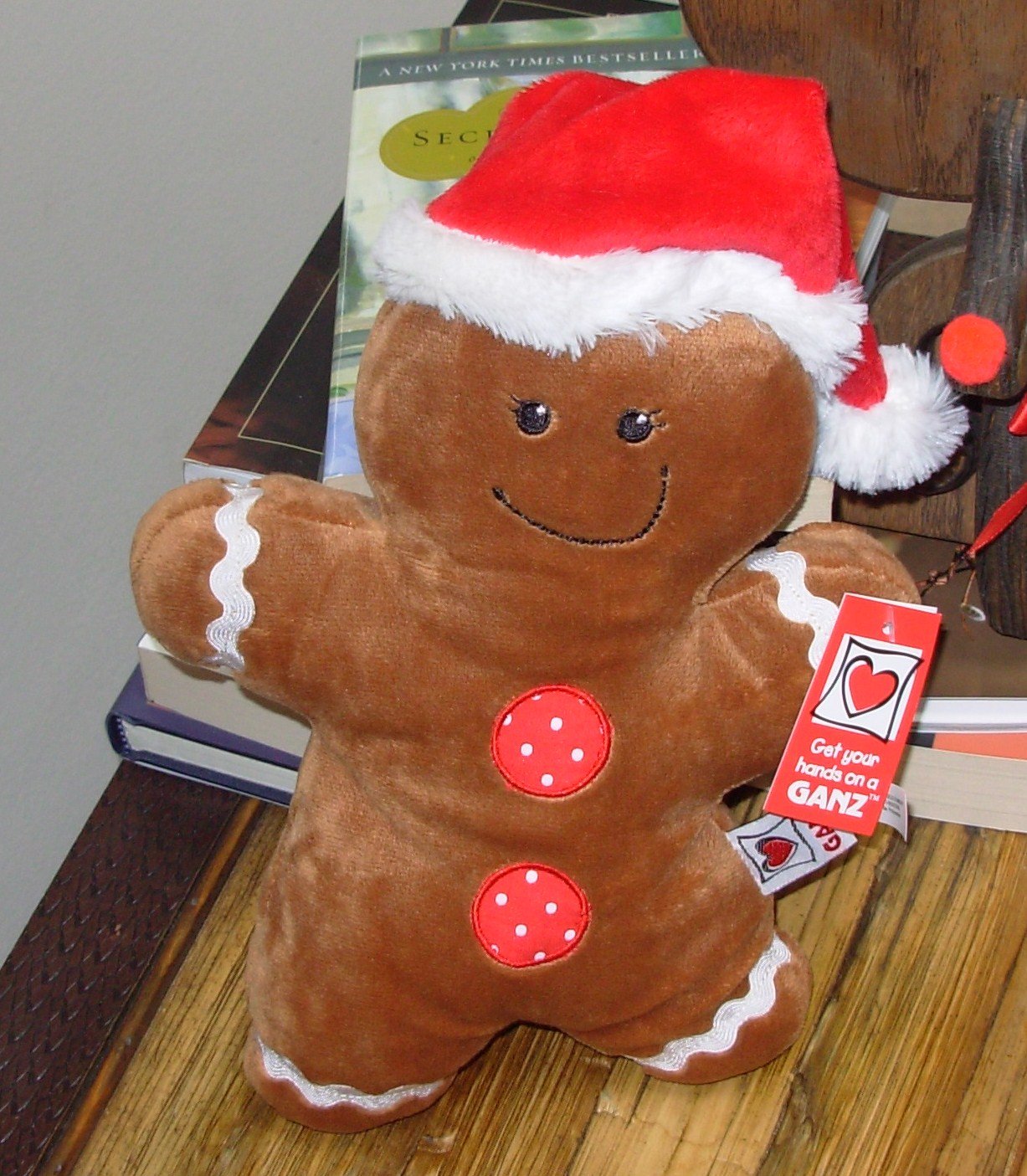 gingerbread man plush with scarf by ganz