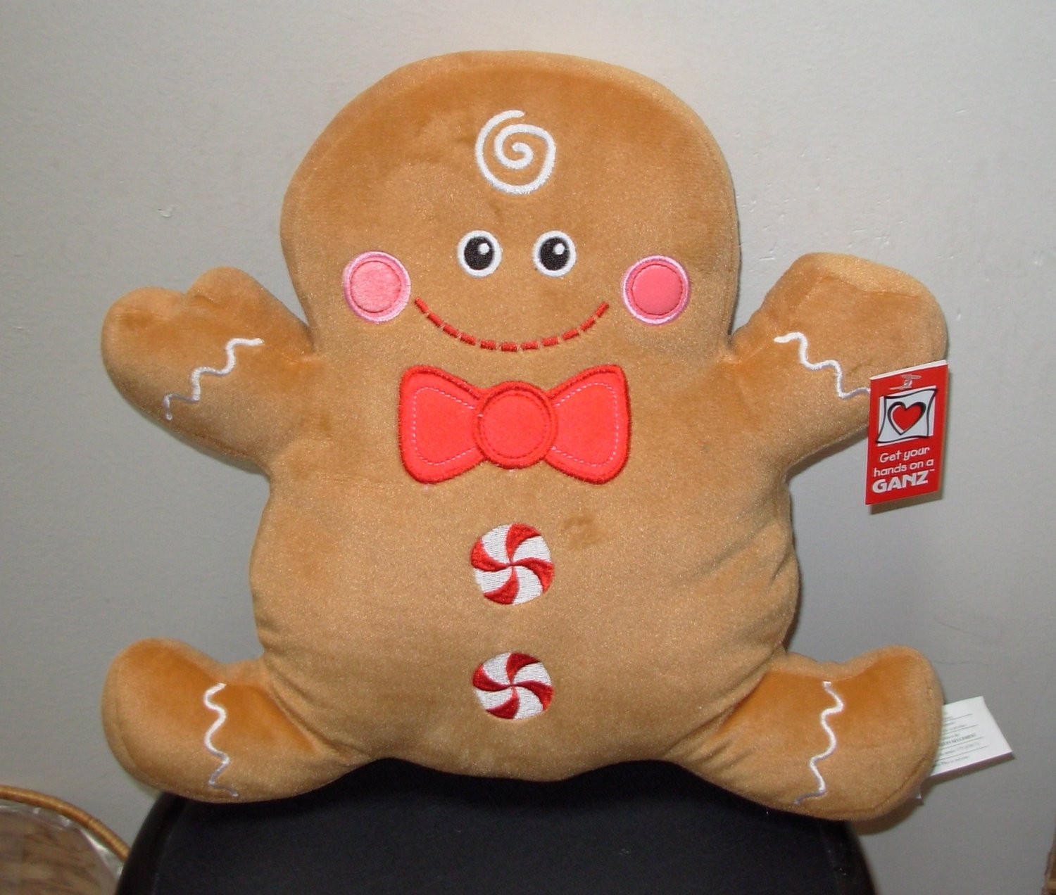 gingerbread man plush with scarf by ganz