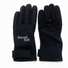 DIVING GLOVES SWORDFISH MEDIUM L 3mm BLACK  4$ Shipping Worldwide!