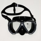 XIFIAS DIVING MASK 803 VERY POWERFUL SURFACE BLACK SILICONE IN PLASTIC BOX