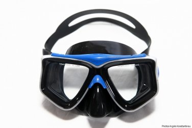 DIVING MASK 825 BLUE BLACK SILICONE IN PLASTIC BOX BY XIFIAS
