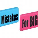 GOOMBY "FOR BIG MISTAKES" ERASER, SET OF BLUE AND PINK. Free Shipping Worldwide!