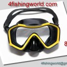 DIVING MASK 828 YELLOW BLACK SILICONE IN PLASTIC BOX BY XIFIAS