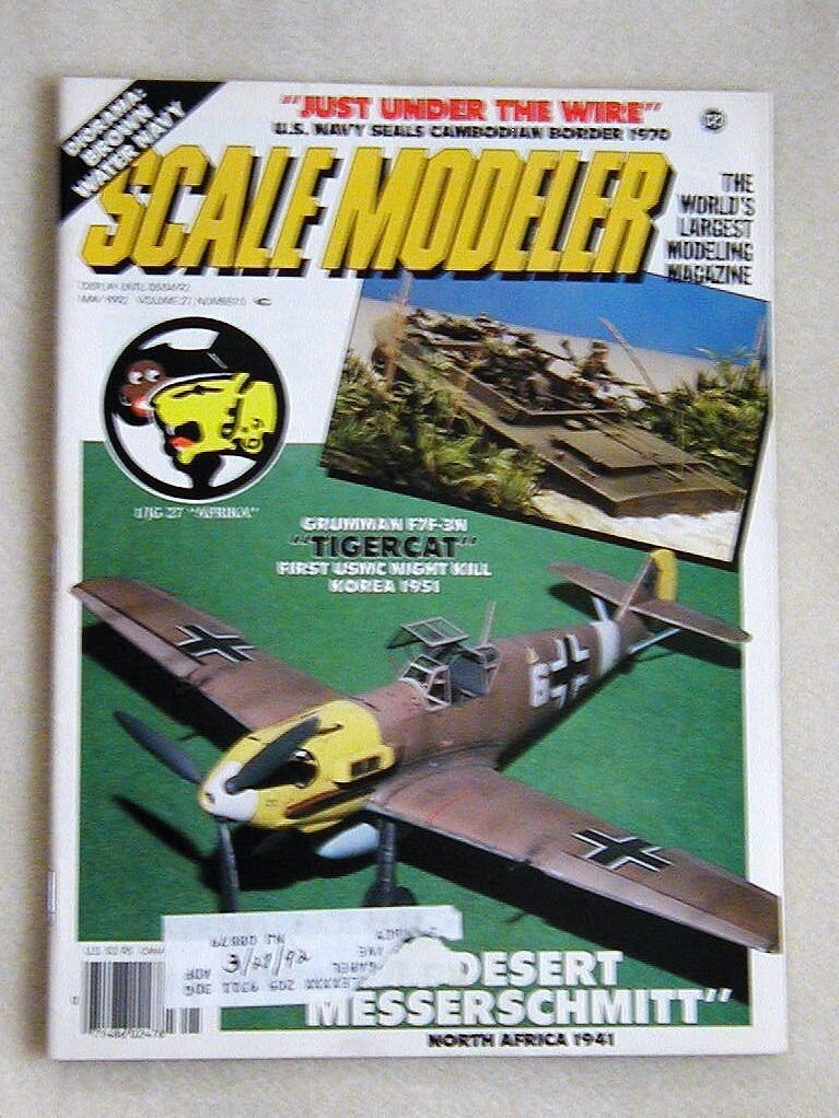 SCALE MODELER MAGAZINE May 1992 F7F-3N Tigercat AC 289 Cobra Leatherneck Texan