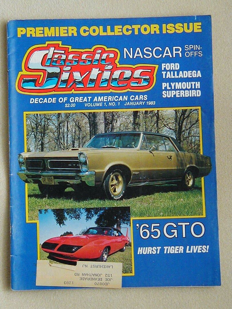 Classic Sixties January 1983 First Issue Plymouth Superbird Hurst Tiger