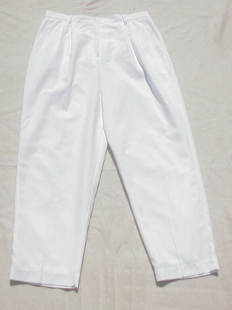 Sag Harbor Linen Look Lined Pants Size 18 Medium Inseam 29 1/2 inches