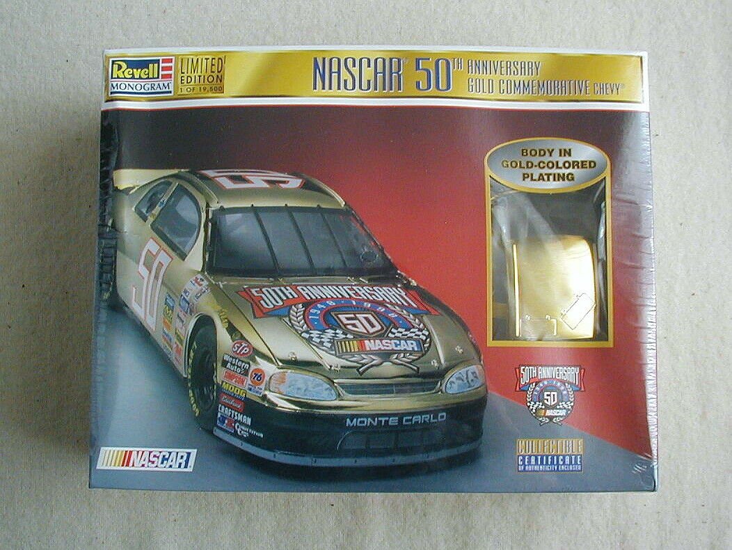 FACTORY SEALED Revell NASCAR 50th Anniversary Gold Chevy #85-4130 Ltd Edition
