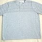 EUC Alfred Dunner Silver Lame Pointelle Top Size XL Extra Large Holiday Glitz