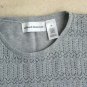 EUC Alfred Dunner Silver Lame Pointelle Top Size XL Extra Large Holiday Glitz