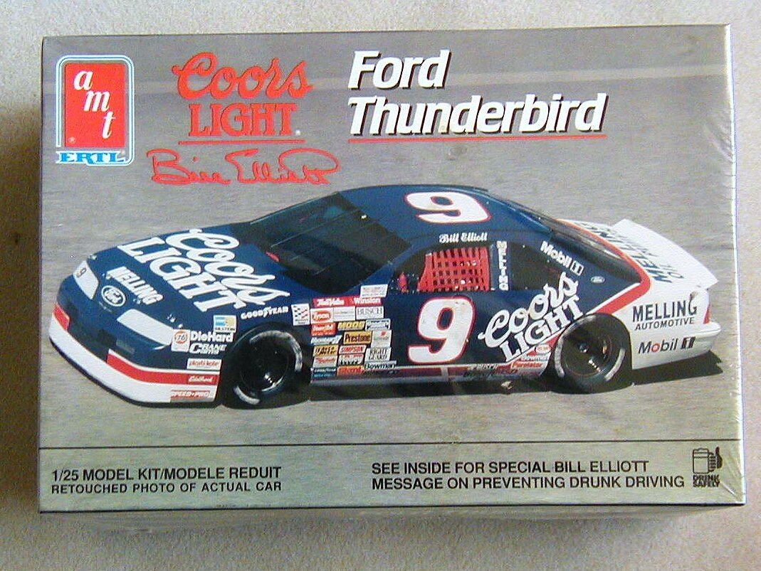 FACTORY SEALED AMT/Ertl Bill Elliott #9 Coors Light Ford Thunderbird  Kit #6740