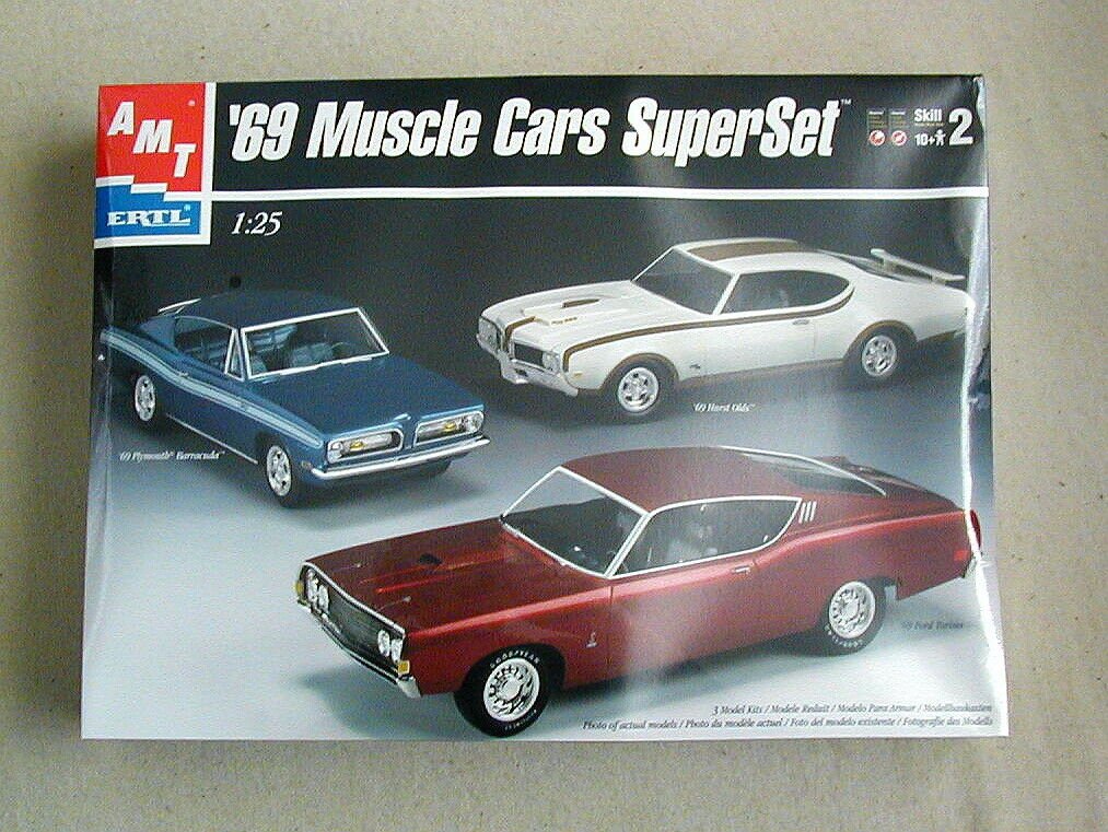 FACTORY SEALED AMT/Ertl '69 Muscle Cars SuperSet Torino/Hurst/Barracuda #30079
