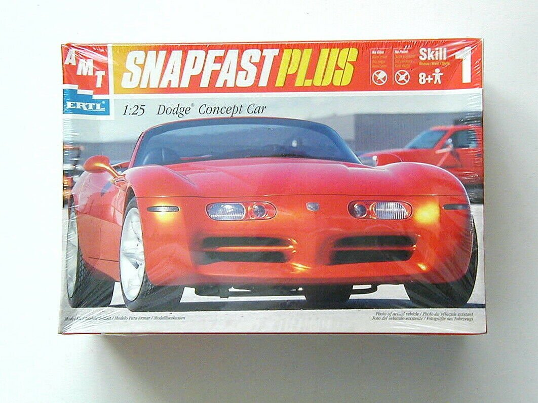 FACTORY SEALED Snapfast Plus Dodge Concept Car by AMT/Ertl # 8129