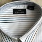 NWT NEW SAVANE Short Sleeve Striped Dress Shirt Size XL Extra Large