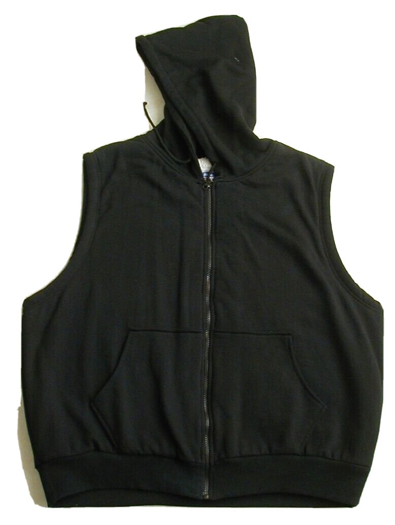 Vintage Unbiased Basic Reservoir Sportswear Clothing Sherpa Lined Hooded Vest XL