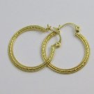 New 14k Karat Gold Filled Small D/C Hoop Earrings
