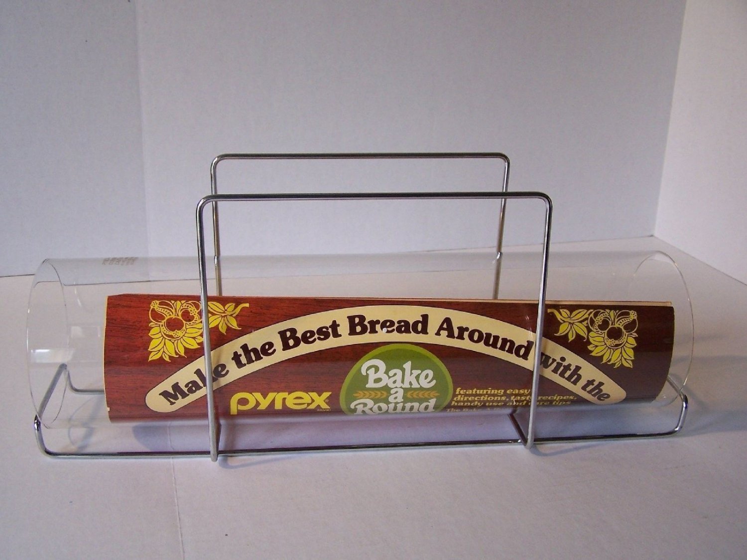 Corning Pyrex Bread Maker Bake A Round & Rack w/ Directions & Recipes