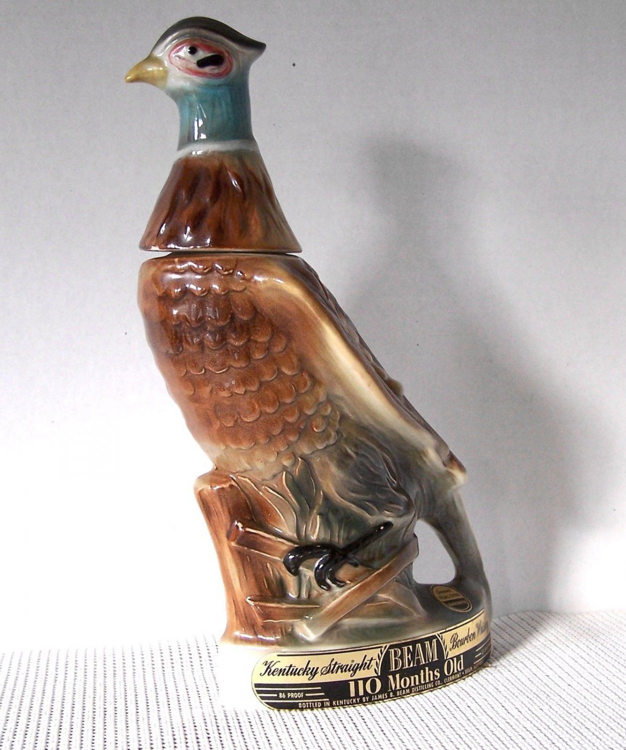 Jim Beam Vintage 1961 Ring Neck Pheasant Barware Liquor Decanter Bottle