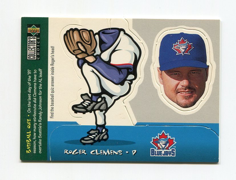 1998 Collector's Choice Baseball Mini Bobbing Heads #29 Roger Clemens - Toronto Blue Jays