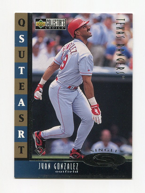 1998 Collector's Choice Baseball StarQuest Single #SQ18 Juan Gonzalez - Texas Rangers