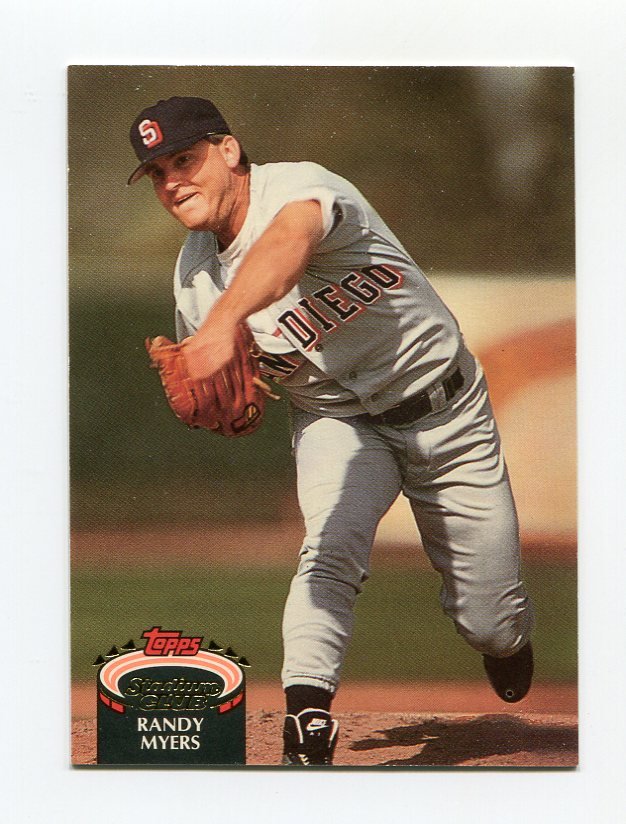 1992 Stadium Club Baseball #805 Randy Myers - San Diego Padres