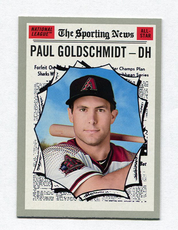 2019 Topps Heritage Baseball 369 Paul Goldschmidt AS Arizona Diamondbacks