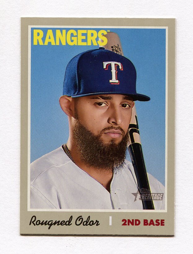 2019 Topps Heritage Baseball 281 Rougned Odor Texas Rangers