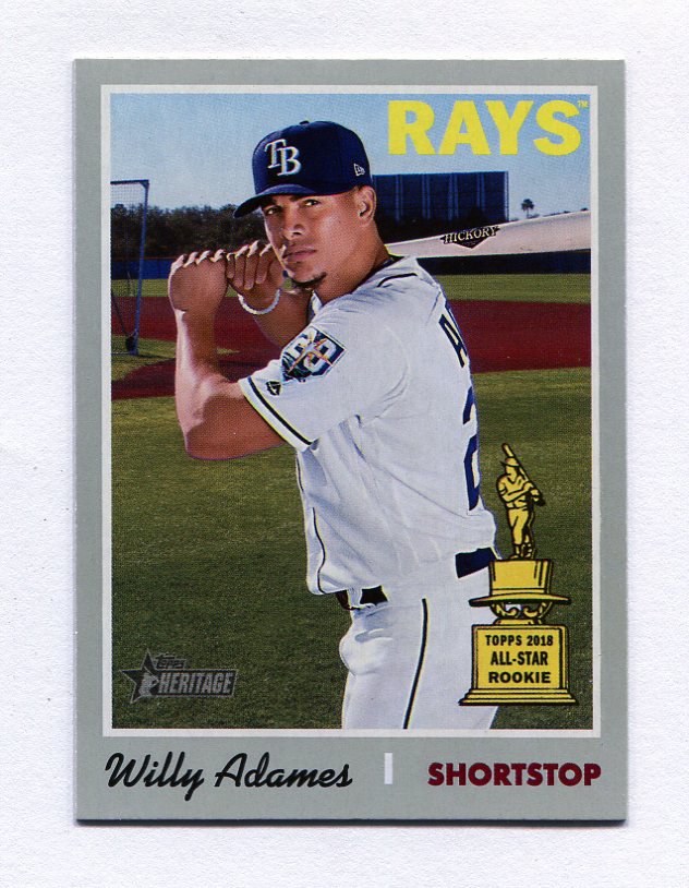 2019 Topps Heritage Baseball #211 Willy Adames - Tampa Bay Rays