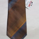NWT Kenneth Cole Reaction Shade of Brown & Blue Plaid 100% Silk Preppy Tie