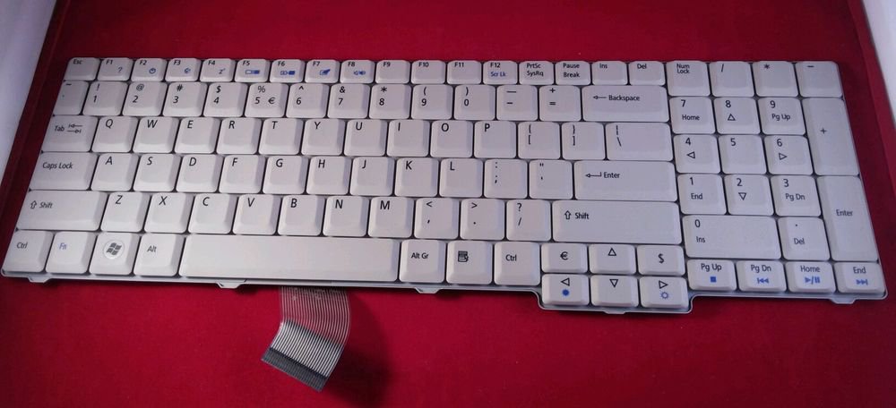 Acer Aspire 7720 Grey Replacement Keyboard p/n PK1301L0200  A