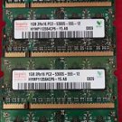 Lot of 4 x 1GB Laptop RAM DDR2 PC2 2RX16 PC2-5300S-555-12 Hynix Memory Lot of 4 x 1GB Laptop RAM DDR2 PC2 2RX16 PC2-5300S-555-12 Hynix Memory
