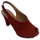 Naturalizer Kassidy Women Slingback Peep toe Red Suede Sz 6M 7M  NEW B2768L1600
