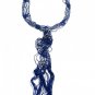 Women's Blue Scarf Necklace with Silver Beads Zenzii Scarves NEW Jewelry Scarf
