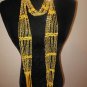 Women's GOLD Scarf Necklace with Silver Beads Zenzii Scarves NEW Jewelry Scarf