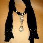 Black Bling Womens Jewelry Scarf Necklace NEW Jewelry Scarves Clear Rhinestone