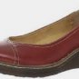 Naturalizer Genie Russet Leather Red Platform Wedge Pump NWB Sz 7W 9W B2710L1800