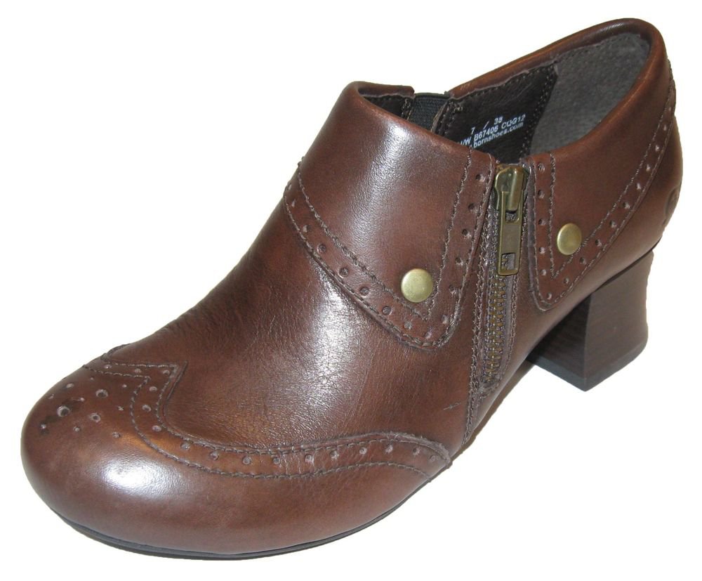 Born Sia Walnut Brown Bootie Ankle Boot Women Sz 7 MW 7.5 8 8.5 9 New B67406
