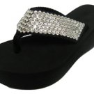 Scandalous Designs Miss Vegas High Heel Bling Flip Flop Swarovski Crystal Sz 8&9